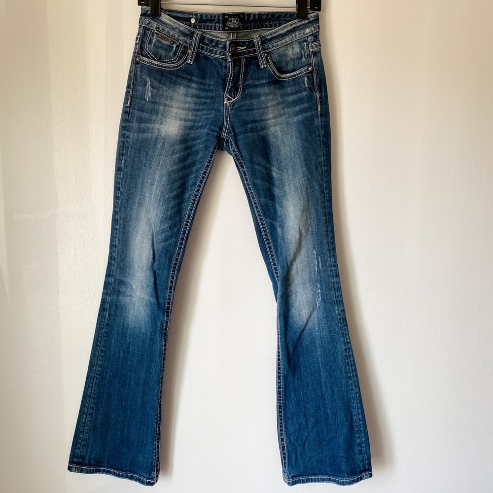 Express distressed boot cut Jeans